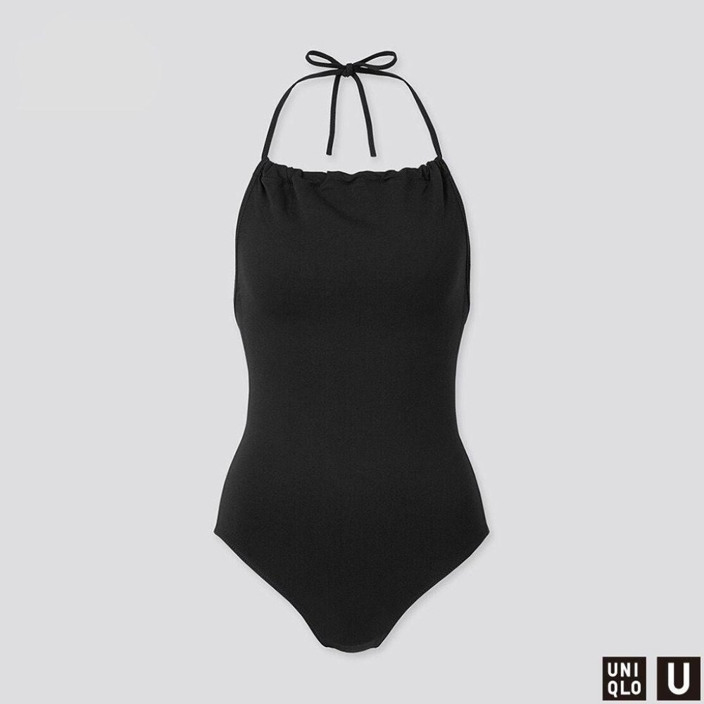 Uniqlo women U seamless gathered one-piece swimsui